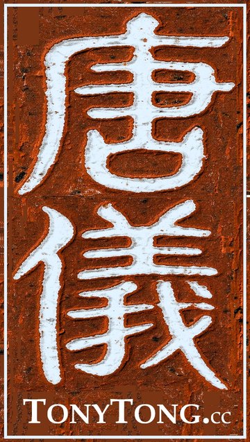 Tony Tong seal chop 印章 - 唐儀 - TonyTong.cc